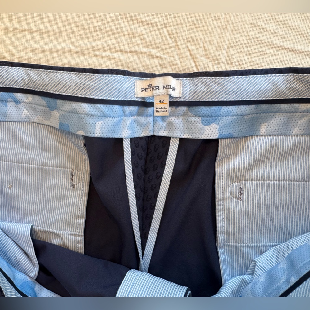 EUC Peter Millar Crown Crafted Skulls Micro Print Navy Shorts 42 - Picture 6 of 7